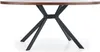 Halmar Oval Esstisch Locarno - Nussbaum / schwarz Produktbild-Vorschau 4