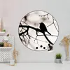 Design Stahlmagnettafel Schwarz Rund 47cm Früher Vogel Produktbild-Vorschau 1