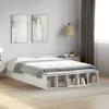 vidaXL Postel White 135x190 cm Dřevěný materiál Náhled obrázku produktu 2
