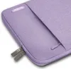 A close-up, angled view of a lavender laptop sleeve. Náhled obrázku produktu