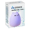 The image shows the retail packaging for an Izoxis bedside lamp in the shape of a kitten. Produktbild-Vorschau