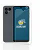 A smartphone with a screen protector laid out on a white background. Produktbild-Vorschau