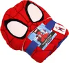 A folded hooded throw blanket designed to look like Spider-Man's mask. Náhled obrázku produktu