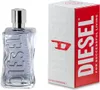 A bottle of Diesel D By Diesel Eau De Toilette Spray and its packaging are displayed side-by-side against a white background. Podgląd zdjęcia produktu