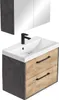 Meuble de salle de bains complet Florence 60 x 35 cm gris Voir les images du produit 2