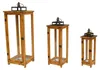3er XXL Design Holz-Laternen-Set Windlicht Gartenlaterne Produktbild-Vorschau 2
