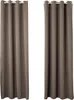 Two taupe-colored curtains hanging side-by-side against a white background. Produktbild-Vorschau