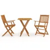 A wooden folding table and two chairs are displayed against a white background. Produktbild-Vorschau