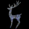 A lit-up reindeer decoration against a black background. Produktbild-Vorschau