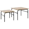 ZMH Outdoor-Satztische 2 Stk. Braun und Schwarz Stahl Produktbild-Vorschau 2