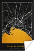 MuchoWow® Poster Mallorca - Stadtplan - Gold - Karte 40x60 Produktbild-Vorschau 1