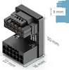 deleyCON PCI-e 5.0 Adapter Winkel 180 Grad 12+4 Pin 16 Pin Produktbild-Vorschau 7