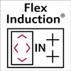 A graphic illustrating the Flex Induction feature of a cooktop. Podgląd zdjęcia produktu