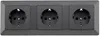 MILOS Set 3 prises + cadre triple 250V~/ 16A, Anthracite Voir les images du produit 1