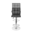 A bar stool shown from the front on a white background. A second, lighter-colored bar stool is visible behind the main one, suggesting adjustability. Voir les images du produit