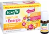 A product box and a single bottle of taxofit Immun + Energie supplement. Náhľad obrázku produktu