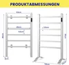 Elektrischer Badheizkoerper 910 x 540mm Handtuchwaermer mit Produktbild-Vorschau 5