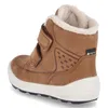 A single brown boot with white sole and fur lining, shown from the side. Podgląd zdjęcia produktu