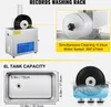 Collage of images showing a record washing machine, its components, and dimensions. Anteprima dell’immagine prodotto