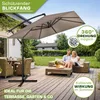 Parasol rectangulaire tillvex® en aluminium Ø 330 cm, Voir les images du produit 6