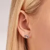 585er Weißgold-Ohrringe Herzen mit 2 Diamanten 0,02 ct. Produktbild-Vorschau 2
