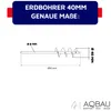 Aqbau® Coclea di terra per avvitatore a batteria 40 x 450 Anteprima dell’immagine prodotto 3