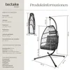 tectake Hängesessel mit Gestell und Kissen 160kg belastbar Produktbild-Vorschau 5
