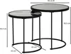 FineBuy Tavolino di design rotondo Ø 50/42 cm - 2 pezzi Anteprima dell’immagine prodotto 3