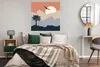 MuchoWow® Poster Pastell - Sonne - Palme 100x100 cm - Produktbild-Vorschau 4