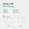 Modee -Halogeen Insteeklamp G9 Helder - 42W 630lm 2700K - Productafbeelding-voorbeeld 4