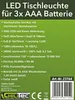 Lampada da tavolo a LED 26cm, bianca 3xAA A, dimmerabile, Anteprima dell’immagine prodotto 6