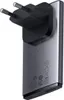 A close-up, angled view of a gray USB-C and USB-A fast charger with a black plug. Náhľad obrázku produktu