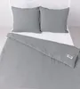Baumwoll-Musselin-Bettwäsche 220x200 Grau Produktbild-Vorschau 2