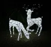 Rentier Hirsch 1,2m Reh 61cm Kitz Familie LED Beleuchtung Produktbild-Vorschau 1