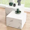 Couchtisch Set Würfel (2 Stück, 58x58x40 cm) - weiße Marmor Produktbild-Vorschau 2