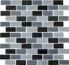 Mosaikfliese Transluzent schwarz Brick Glasmosaik Crystal Produktbild-Vorschau 1