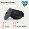 Utschak Ø36cm 2mm Stahl Feuerofen mit Abzugsrohr Produktbild-Vorschau 3