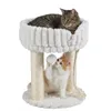 COSTWAY Katzenbaum in peluche, con tiragraffi, piattaforma Anteprima dell’immagine prodotto 1