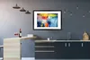 MuchoWow® Gerahmtes Poster Primäre Pinselstriche auf einem Produktbild-Vorschau 5