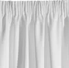 A close-up view of white curtains with gathered fabric at the top. Produktbild-Vorschau
