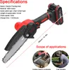 21V 6inch prenosné elektrické prerezávacie píly malé drevo Náhľad obrázku produktu 3