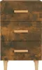 vidaXL Nočný stolík Smoked Oak 40x40x66 cm odvodený výrobok Náhľad obrázku produktu 4