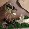 Elegantný stojan na víno v zlate na 8 fliaš Náhľad obrázku produktu 7