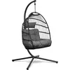 Swoods Egg Hangstoel met Standaard – Hangstoel Buiten en Productafbeelding-voorbeeld 1