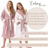 CalmyLIFE Bademantel Mädchen Kinder 134/140 Altrose/Weiss Produktbild-Vorschau 4