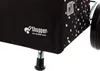 A close-up view of a black shopping bag with white polka dots and a logo. Anteprima dell’immagine prodotto