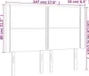 Kopfteil mit Ohren Dunkelbraun 147x16x118/128 cm Stoff Produktbild-Vorschau 9