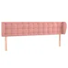 vidaXL Kopfteil mit Ohren Rosa 203x23x78/88 cm Samt - Produktbild-Vorschau 2