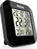 A black digital clock with a display showing time, date, and temperature. Anteprima dell’immagine prodotto