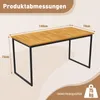 COSTWAY Gartentisch mit Schirmloch für 6 Personen, Produktbild-Vorschau 6